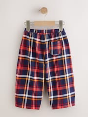 Navy Check Barrel Leg Trousers (3mths-7yrs) - Image 6 of 9