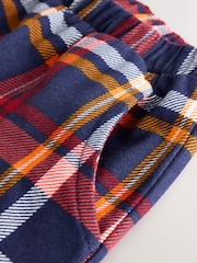 Navy Check Barrel Leg Trousers (3mths-7yrs) - Image 7 of 9