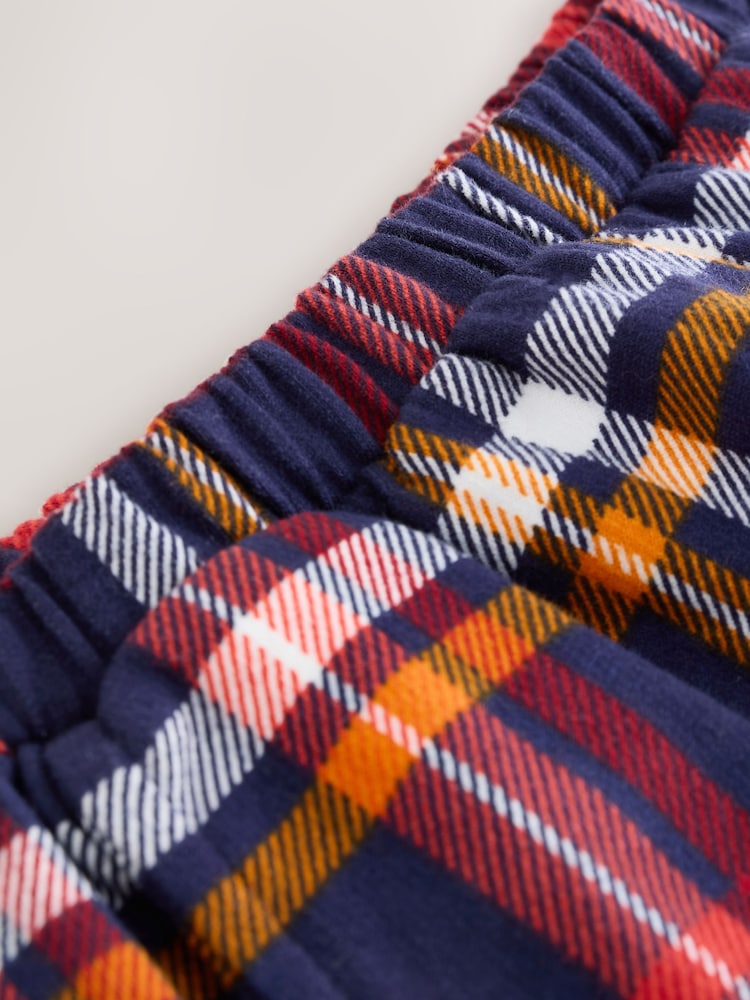 Navy Check Barrel Leg Trousers (3mths-7yrs) - Image 9 of 9