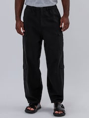 Religion Black Multi Pocket Cargo 100% Cotton Trousers - Image 1 of 6