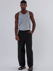 Religion Black Multi Pocket Cargo 100% Cotton Trousers - Image 6 of 6