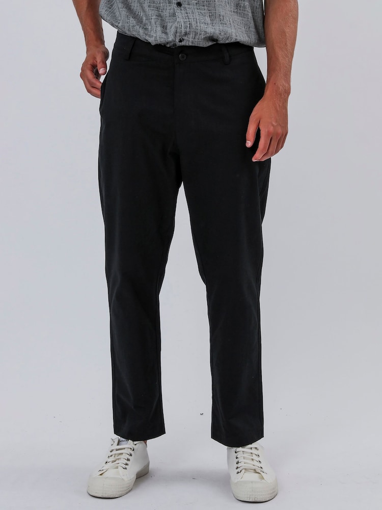Religion Black 100% Cotton Lightweight Basic Chino Trousers - Image 1 of 5
