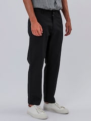 Religion Black 100% Cotton Lightweight Basic Chino Trousers - Image 3 of 5