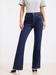 Lipsy Indigo Blue Hourglass Slim High Waist Flare Jeans - Image 1 of 4