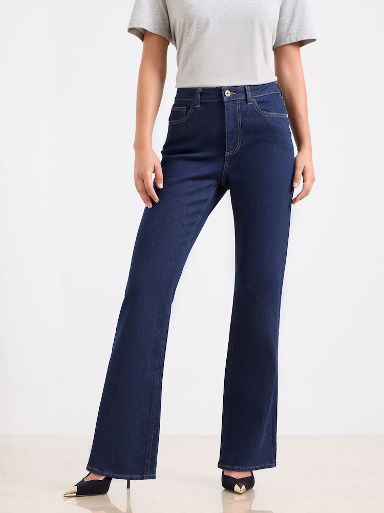 Lipsy Indigo Blue Hourglass Slim High Waist Flare Jeans - Image 1 of 4