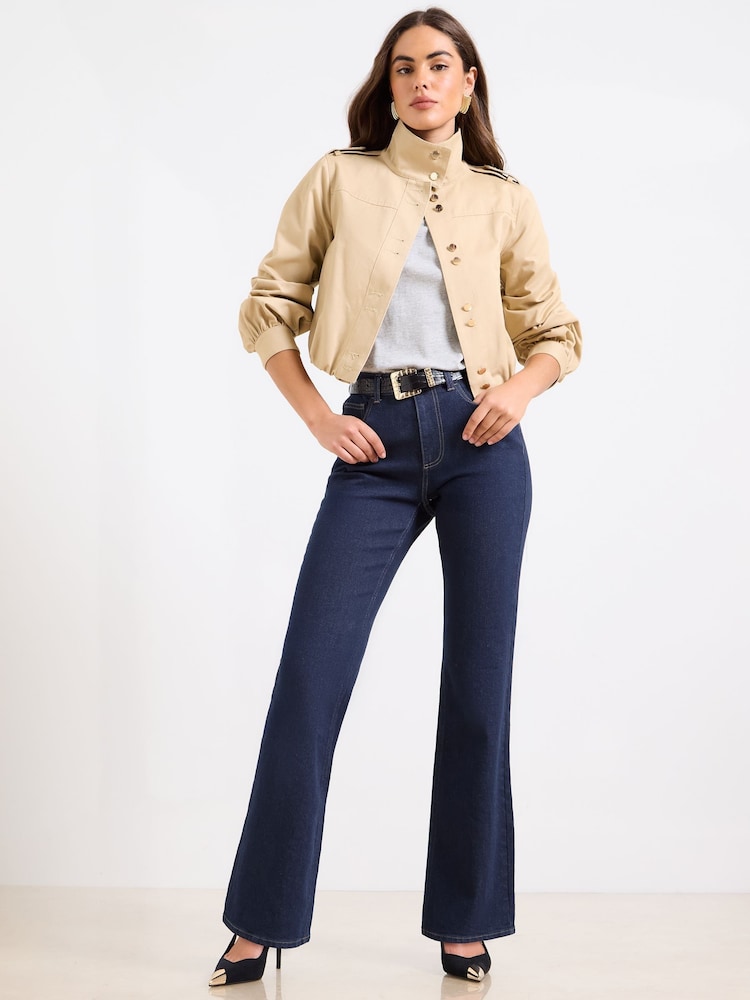 Lipsy Indigo Blue Hourglass Slim High Waist Flare Jeans - Image 2 of 4