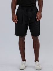 Religion Black Pleated 100% Cotton Shorts - Image 1 of 5