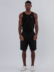 Religion Black Pleated 100% Cotton Shorts - Image 4 of 5