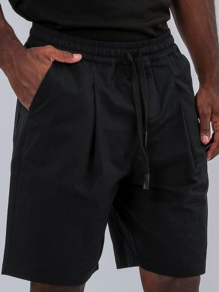 Religion Black Pleated 100% Cotton Shorts - Image 5 of 5