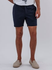 Синий - Religion Elasticated 100% Cotton Shorts - Изображение 1 из 5