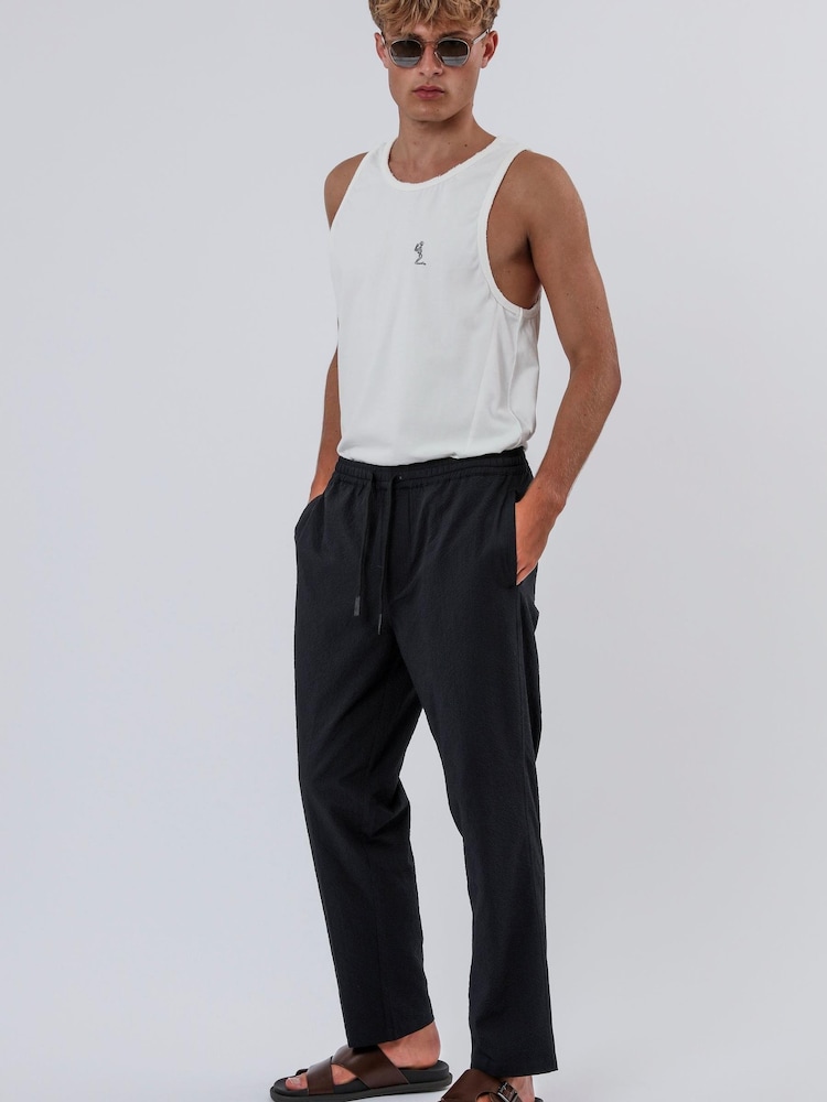Religion Blue 100% Cotton Elasticated Chinos Trousers - Image 1 of 1