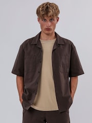 Коричневый - Religion Lightweight Short Sleeve Shirt - Изображение 1 из 5