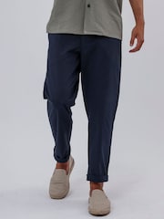 Religion Blue 100% Cotton Lightweight Basic Chino Trousers - Image 2 of 6