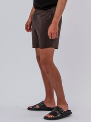 Коричневый - Religion Elasticated 100% Cotton Shorts - Изображение 2 из 5