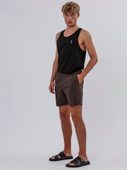 Коричневый - Religion Elasticated 100% Cotton Shorts - Изображение 3 из 5
