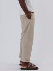 Religion Cream 100% Cotton Lightweight Basic Chino Trousers - Image 3 of 5