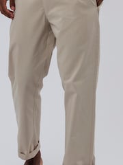 Religion Cream 100% Cotton Lightweight Basic Chino Trousers - Image 4 of 5