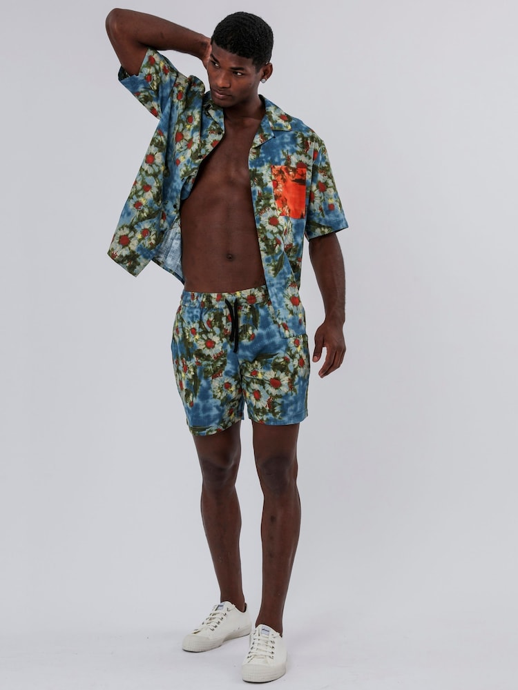 Religion Blue Trip Shorts - Image 5 of 5