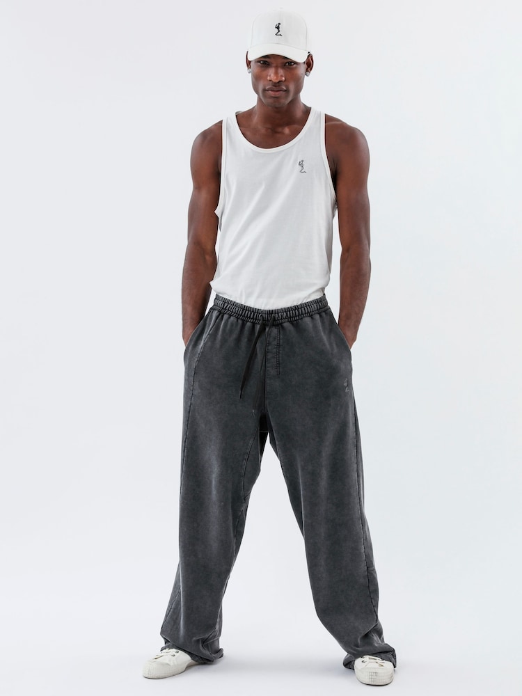 Religion Grey Wide Acid 100% Cotton Joggers - Image 5 of 5
