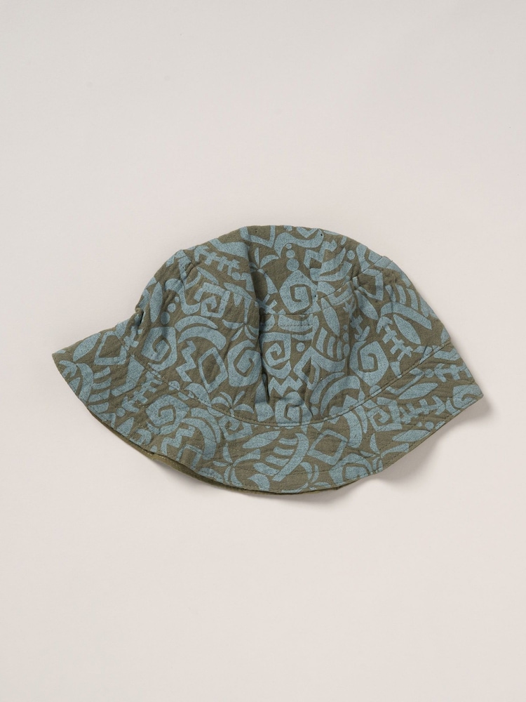 Lily & Jack Printed Muslin 100% Cotton Shirt, Shorts and Bucket Hat Brown Outfit Set - Image 5 of 5