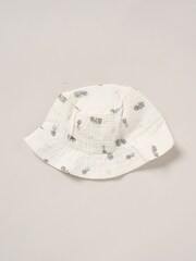 Lily & Jack Muslin Printed 100% Cotton Shirt, Shorts and Bucket Hat Outfit Set - Image 4 of 5