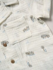 Lily & Jack Muslin Printed 100% Cotton Shirt, Shorts and Bucket Hat Outfit Set - Image 5 of 5