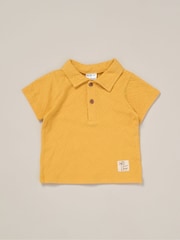 Lily & Jack Yellow Jacquard 100% Cotton Jersey Polo Shirt, Shorts and Sunglasses Outfit Set - Image 4 of 5