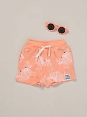 Lily & Jack Printed 100% Cotton T-Shirt, Shorts and Round Sunglasses Outfit Set - Image 3 of 5