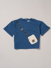 Lily & Jack Blue 4-Piece Mix and Match Printed 100% Cotton T-Shirts, Short and Joggers Set - Image 4 of 5