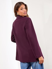 Lipsy Burgundy Red Relaxed Blazer - Image 4 of 4