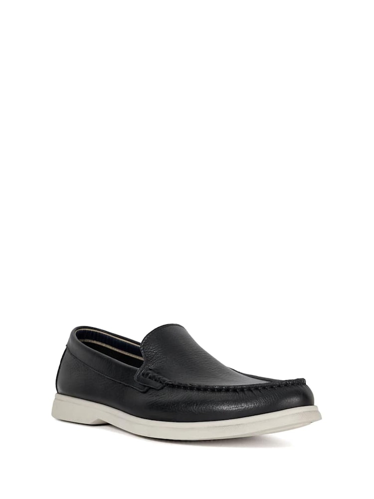 Dune London Black Buftonn Sole Loafers - Image 1 of 4