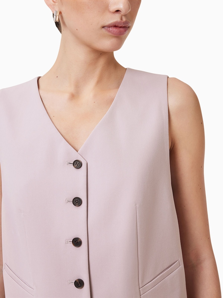 AllSaints Pink Aleida Waistcoat - Image 2 of 7