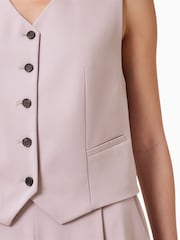 AllSaints Pink Aleida Waistcoat - Image 4 of 7