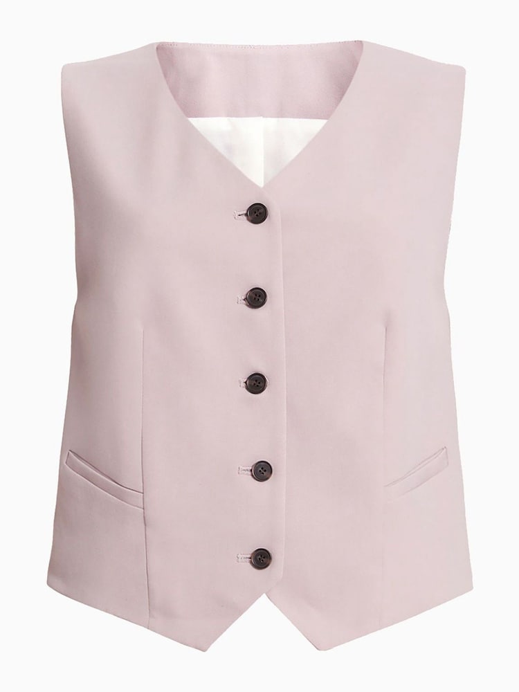 AllSaints Pink Aleida Waistcoat - Image 7 of 7
