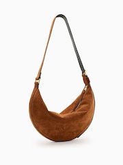 AllSaints Tan Half Moon Shoulder Bag - Image 3 of 7