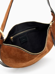 AllSaints Tan Half Moon Shoulder Bag - Image 4 of 7