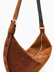 AllSaints Tan Half Moon Shoulder Bag - Image 5 of 7