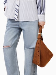 AllSaints Tan Half Moon Shoulder Bag - Image 7 of 7