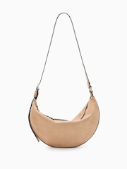 AllSaints Brown Half Moon Shoulder Bag - Image 2 of 7