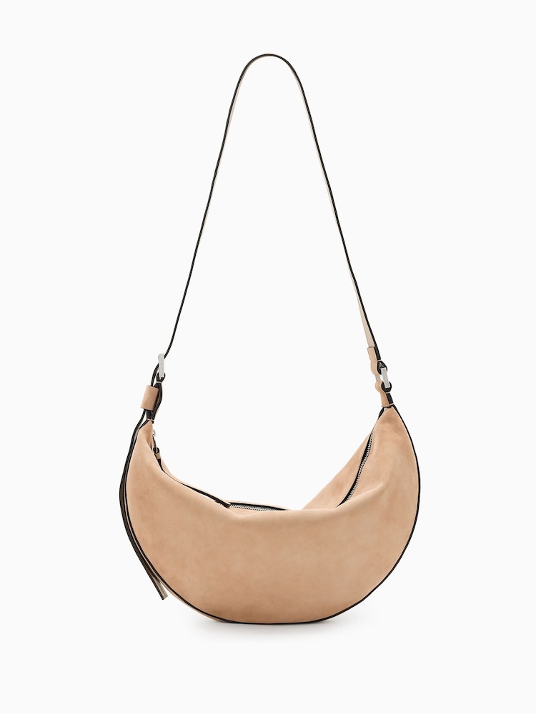 AllSaints Brown Half Moon Shoulder Bag - Image 2 of 7