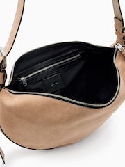 AllSaints Brown Half Moon Shoulder Bag - Image 3 of 7
