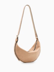 AllSaints Brown Half Moon Shoulder Bag - Image 4 of 7