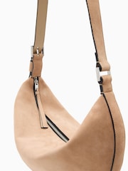 AllSaints Brown Half Moon Shoulder Bag - Image 5 of 7