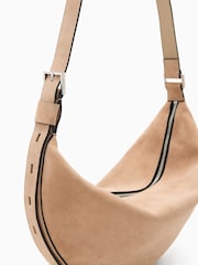 AllSaints Brown Half Moon Shoulder Bag - Image 6 of 7