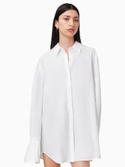 AllSaints White Alber 100% Organic Cotton Dress - Image 1 of 10