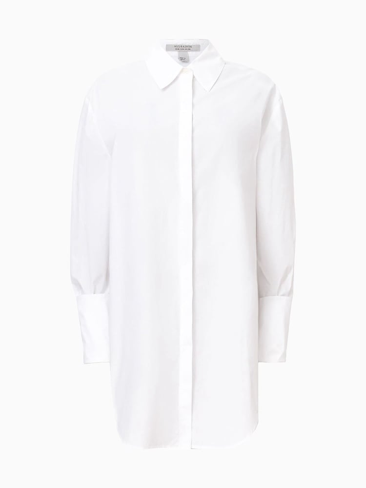 AllSaints White Alber 100% Organic Cotton Dress - Image 10 of 10