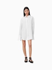 AllSaints White Alber 100% Organic Cotton Dress - Image 6 of 10