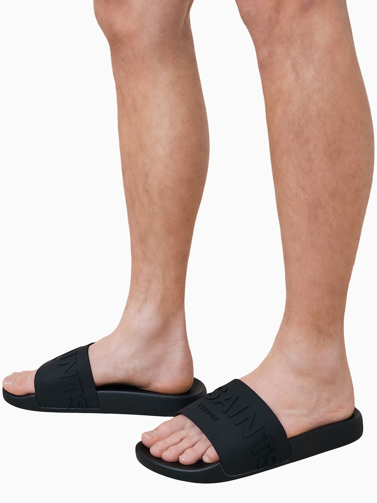 Negro - AllSaints Biggy Sliders - Imagen 1 de 6