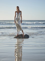 AllSaints Grey Alexia Dress - Image 1 of 6