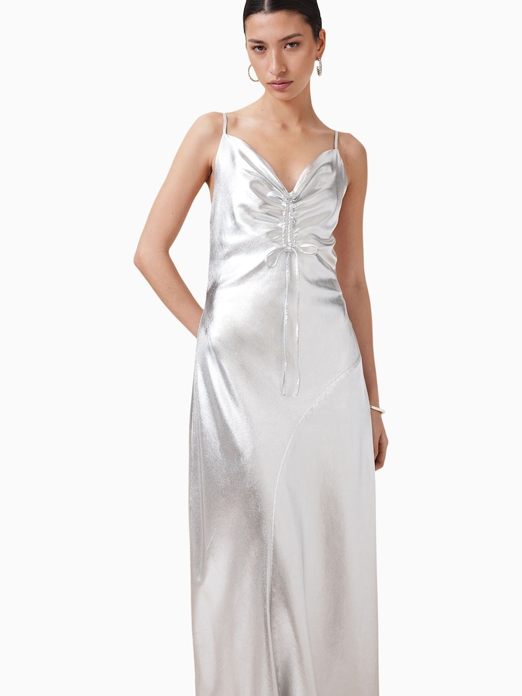 AllSaints Grey Alexia Dress - Image 4 of 6